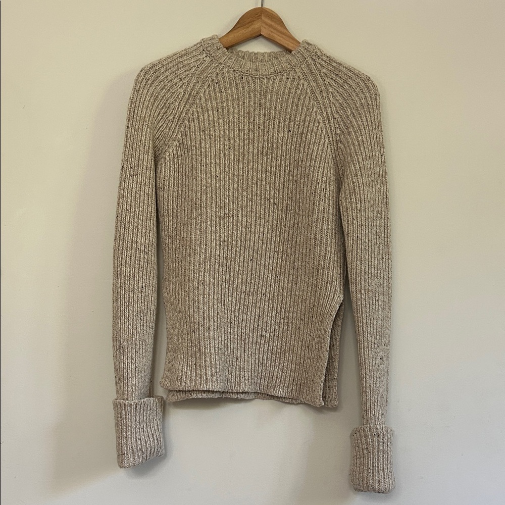 Joseph Beige Ribbed Knit Sweater EUC
